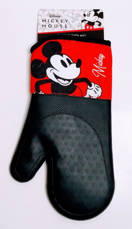 Photo 1 of Disney Mickey Mouse Silicone Oven Mitt Color: Black