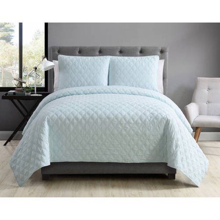 Photo 1 of VCNY Home Buckingham Quilted Diamond Twin XL Coverlet Set in Aqua