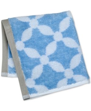 Photo 1 of Martha Stewart Collection Dot Lattice 13" X 13" Wash Towel, Created for Macy's Bedding