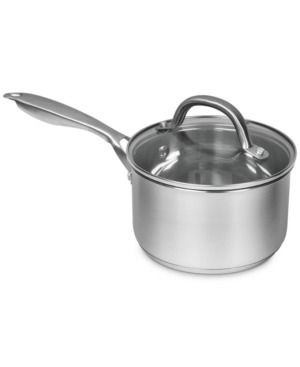 Photo 1 of Sedona Pro Stainless Steel 1.5-Qt. Saucepan with Glass Lid. Built to last, the Sedona Pro 1.5-quart saucepan features durable, 5-layer stainless steel construction with an encapsulated base for even heating on any cooktop, including induction. The glass l