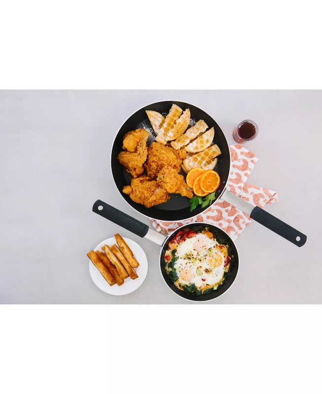Photo 3 of Sedona Pro Chef Edition 2-Pc. Nonstick Fry Pan Set. Designed by the Sedona's Chef Team, this set of pro-style sauté pans provide the sizes you need to cook everyday dishes with confidence. Nonstick cooking surfaces makes cleanup a breeze. Set includes one