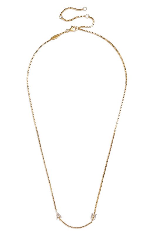 Photo 1 of Baublebar Etta Vermeil Necklace. 18K yellow gold plated sterling silver; cubic zirconia - 16"Lplus 3" extender - Lobster clasp closure
