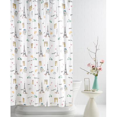 Photo 1 of Whim By Martha Stewart Collection Paris Pup Shower Curtain. Add a fun touch to any bath with the Paris Pup shower curtain from Whim by Martha Stewart Collection