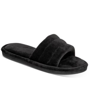 Photo 1 of SIZE 5 - 6  Alfani Women's Plush Slide Slippers, Created for Macy's