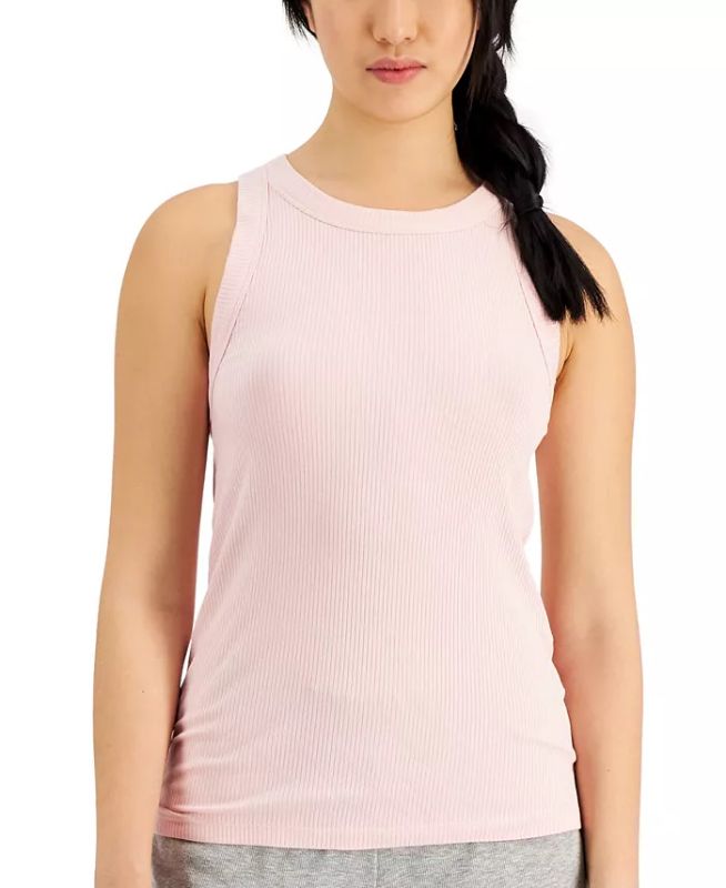 Photo 1 of SIZE LARGE - Jenni Women's High-Neck Pajama Tank Top. Just like your favorite classic tank, but with a higher neck for more coverage. You'll love the modern styling of Jenni's comfy tank top.