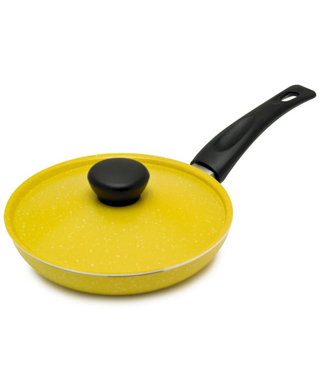 Photo 1 of Sedona 6 Nonstick Egg Pan with Handle & Lid - Yellow