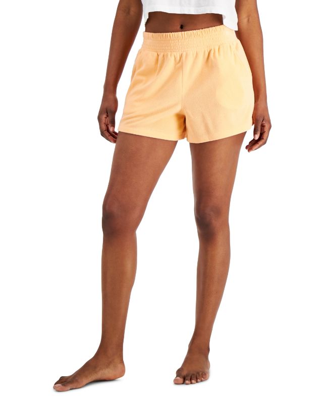 Photo 1 of SIZE XXL - Jenni Women's Smocked-Waist Terry Cloth Shorts, Created for Macy's - Juicy Melon