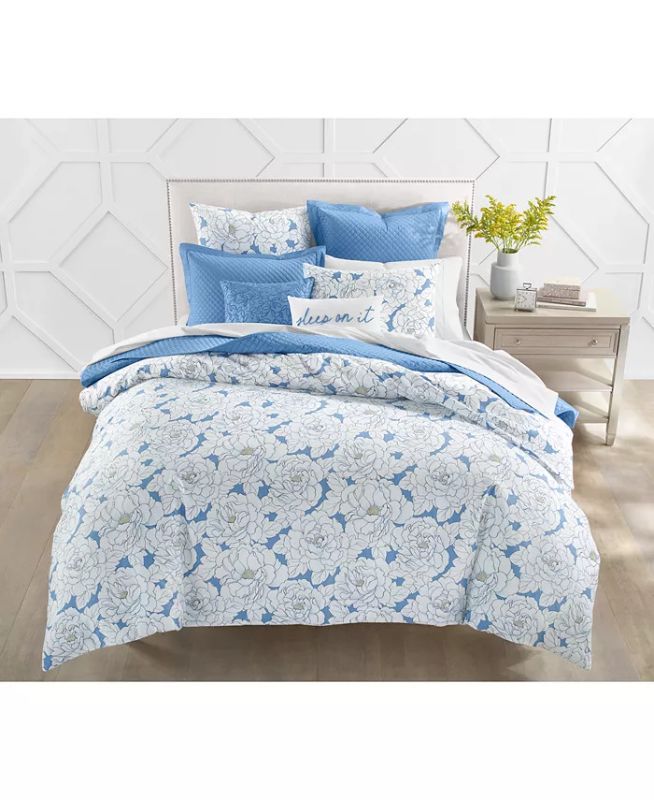 Photo 1 of FULL/QUEEN Charter Club Damask Designs Camellia 3 Pc. Comforter Set, Full/Queen, Created for Macy's Bedding.
Revamp your bedroom decor with the Damask Designs Camellia Comforter Set from Charter Club, featuring the smooth touch of cotton sateen and a deli