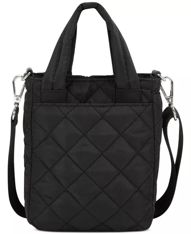 Photo 1 of INC International Concepts Nylon Rachell Quilted Crossbody, Created for Macy's. A convenient crossbody pairs with durable Nylon on this versatile hobo from INC International Concepts®. Mini sized bag; 5.5"W x7"H x 2"D (width is measured across the bottom 