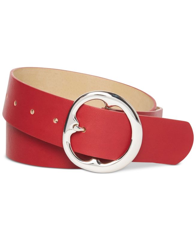 Photo 1 of Size L - STEVE MADDEN Single-Prong Buckle Textured Belt. Add a polished finishing touch to your look with this stylish textured belt by Steve Madden.