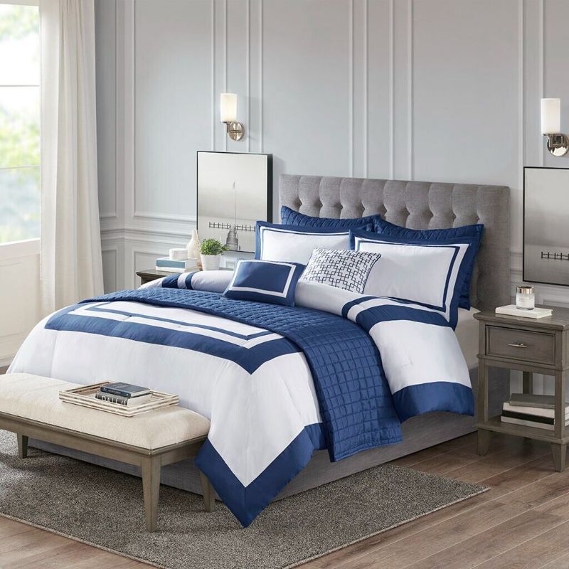 Photo 1 of Size FULL/QUEEN Keep your bed stylish and comfortable in any weather with this Heritage comforter set, featuring a quilted coverlet which can be used alone in warmer months or combined with the comforter for an extra cozy feel when it gets cold. Set inclu