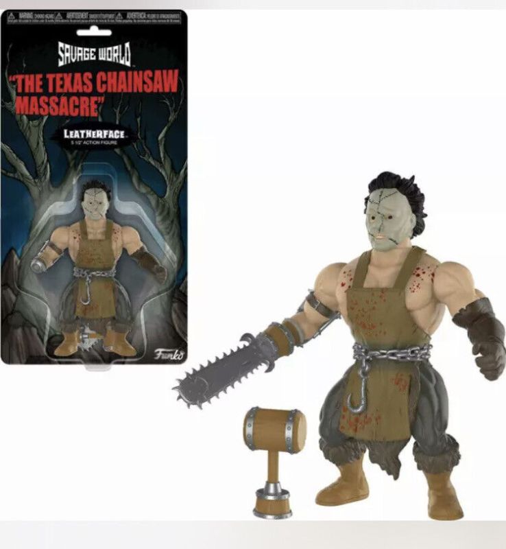 Photo 1 of Rare - Funko Savage World Action Figure Leatherface Texas Massacre 51/2 Action Figure 