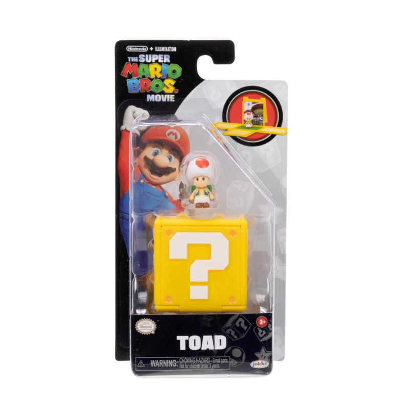 Photo 1 of The Super Mario Bros. Movie 1.25 Inch Mini Toad Figure with Question Block
