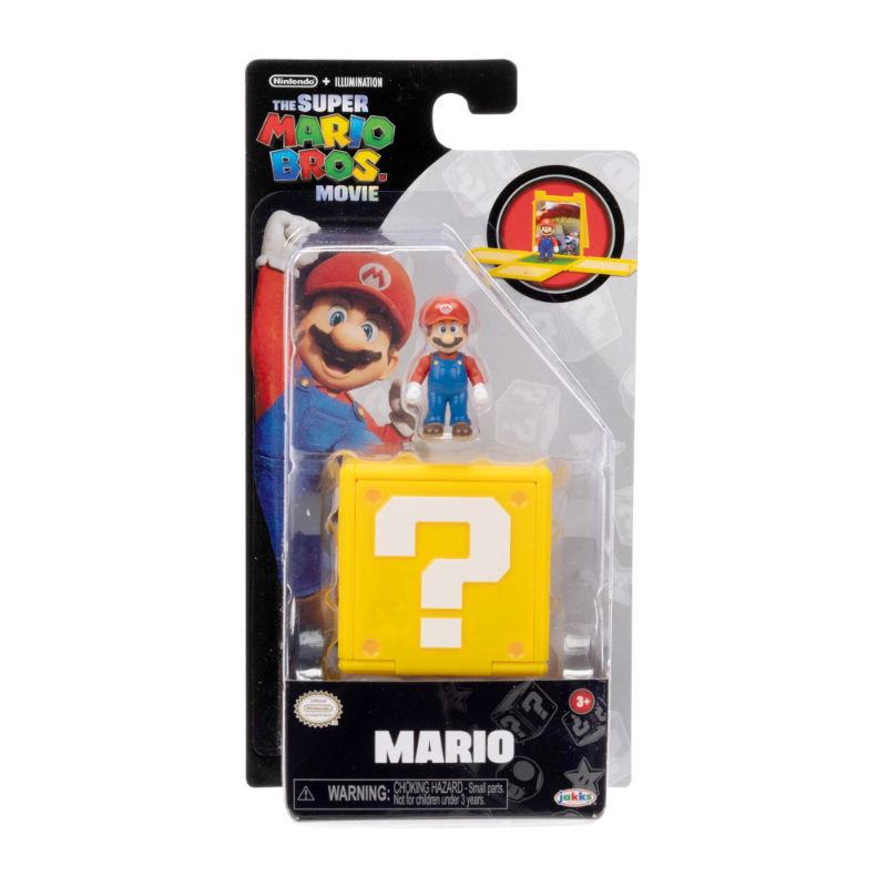 Photo 1 of The Super Mario Bros. Movie Mini Mario Figure with Question Block.