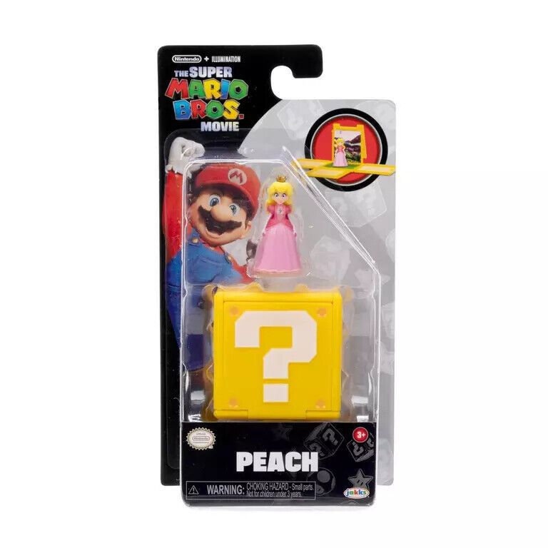 Photo 1 of The Super Mario Bros. Movie 1.25 Inch Mini Princess Peach Figure with Question Block