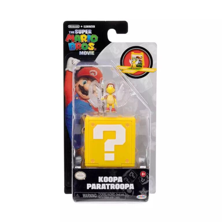 Photo 1 of The Super Mario Bros. Movie 1.25 Inch Mini Koopa Paratroopa Figure with Question Block