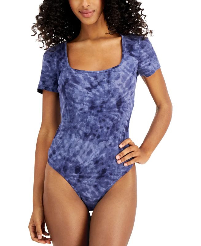 Photo 1 of SIZE MEDIUM - With a comfy scoop neck and short sleeves, Jenni sets you up for versatile style and total comfort with this ribbed stretch cotton bodysuit.
Coverage: Thong; little to no back coverage, Created for Macy's, Closure: Snap closure.