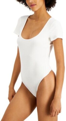 Photo 1 of SIZE LARGE - With a comfy scoop neck and short sleeves, Jenni sets you up for versatile style and total comfort with this ribbed stretch cotton bodysuit.
Coverage: Thong; little to no back coverage, Created for Macy's, Closure: Snap closure.