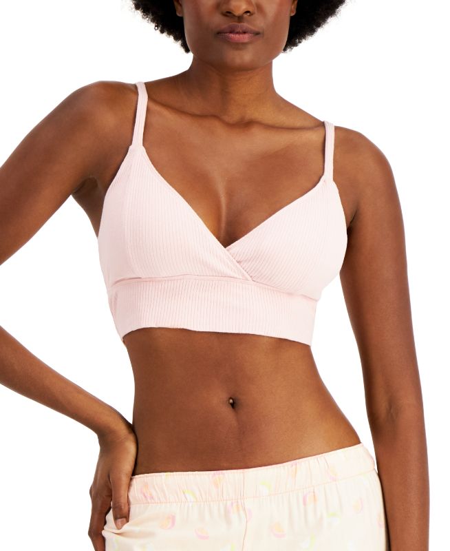 Photo 1 of SIZE MEDIUM - Jenni's ribbed bralette is a cute and comfy everyday style essential to any wardrobe. Coverage: Moderate coverage, Support: Moderate support, Straps: Adjustable straps, Cups: Removable cups, Closure: Pullover, Created for Macy's