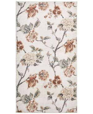 Photo 2 of Seventh Studio Ardenna 27"x 45" Accent Rug Bedding. Add botanical beauty to any room with the Seventh Studio Ardenna Accent Rug, which features muted rust, beige, and grey florals on an ivory background for a vintage feel. Made of microfiber, this soft an