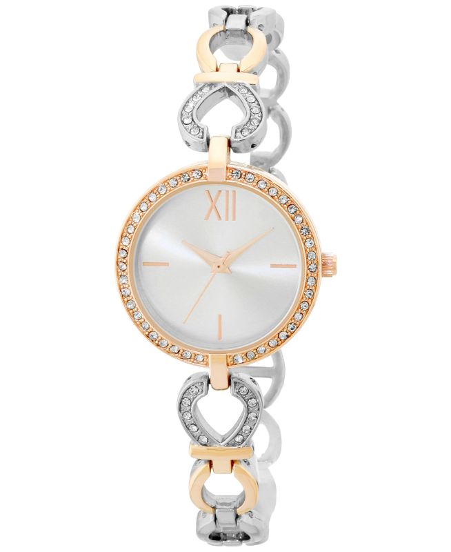 Photo 1 of Charter Club Two-Tone Crystal Bracelet Watch 30mm, Created for Macy's. Gift box included!