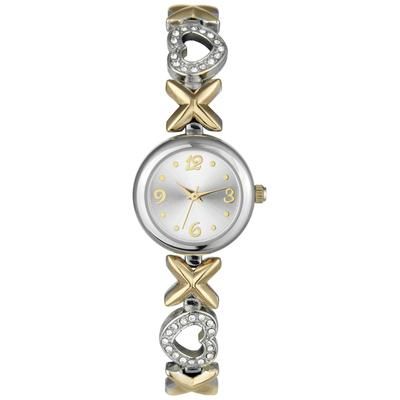 Photo 1 of Charter Club Women's Two-Tone Mixed Metal Heart Bracelet Watch, 22mm, Created for Macy's. Gift Box Included!