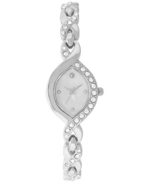 Photo 1 of Charter Club Women S Silver-Tone Crystal Criss-Cross Bracelet Watch 35mm. Gift Box Included!