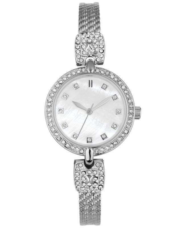 Photo 1 of Charter Club Silver-Tone Crystal Bangle Bracelet Watch 30mm, Created for Macy's. Gift Box Included!