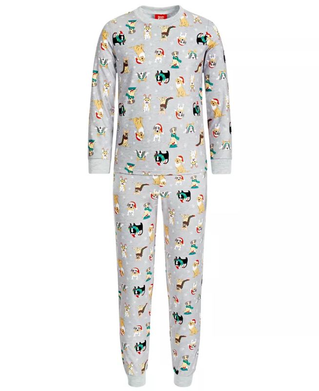 Photo 1 of SIZE S (6/7) Matching Kid's Holiday Dogs & Cats Family Pajama Set, Created for Macy's - Holiday Dogs BB. Match your little one in this adorable matching family pajama set!