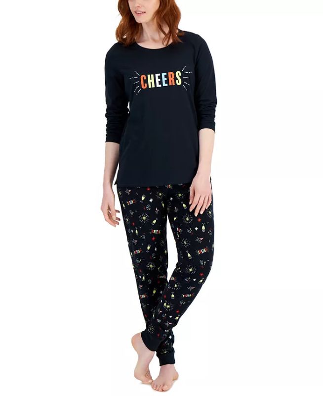 Photo 1 of SIZE XLARGE - Matching Women's New Years Mix It Pajama Set, Created for Macy's. Start the New Year off right with these matching pajamas!
Search 'Family Pajamas New Years Mix It' to see matching styles for the whole family. Top hits approximately at hip; 