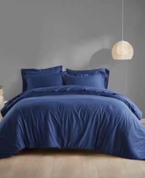 Photo 1 of SIZE KING - Clean Spaces Indigo Blue 7-Pc. King Comforter Set. Refresh any bedroom's look and feel with these Clean Spaces comforter sets, featuring over-sized comforters, matching shams and super-soft sheets in a soothing contemporary tones. Set includes