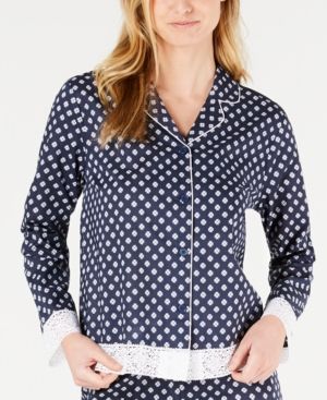 Photo 1 of SIZE XXL - CHARTER CLUB Intimates Navy Geometric Sleepwear Shirt Size: XXL