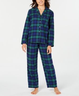 Photo 1 of SIZE M - Matching Women's Black Watch Plaid Family Pajama Set, Created for Macy's. - Christmas - Holidays, Must-have plaid. Family Pajamas comfy cotton set adds a classic look to bed time. Search 'Family Pajamas Black Watch Plaid' to see matching styles f