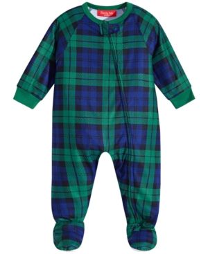 Photo 1 of SIZE 24 MONTH - Matching Baby Black Watch Plaid Family Pajamas, Created for Macy's - Christmas - Holidays