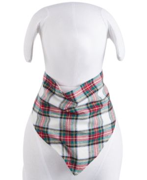 Photo 1 of SIZE S/M - Matching Pet Stewart Plaid Family Pajamas Bandana, Created for Macy's - Christmas - Holidays