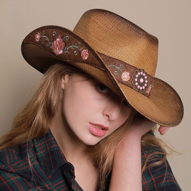 Photo 1 of Epoch Hats Company Cowboy Hat with Floral Trim Band and Stud