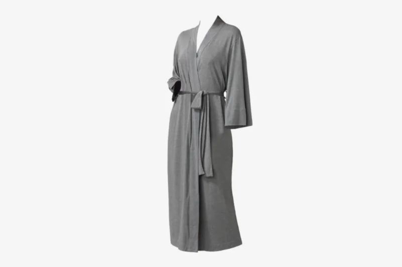 Photo 1 of SIZE L NAKED GREY LONG SLEEP ROBE 
SIDE POCKETS- BELT CLOSURE