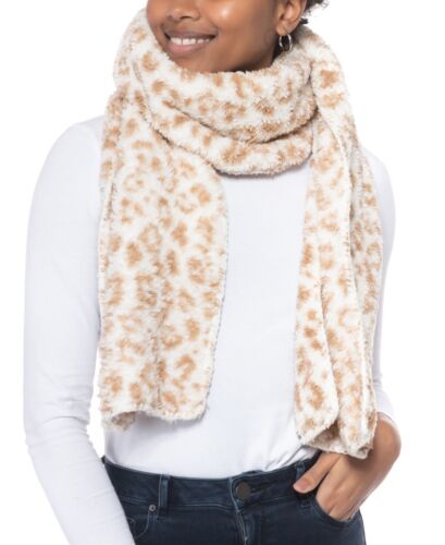 Photo 1 of Jenni Printed Sherpa Scarf Brown Size OSFA