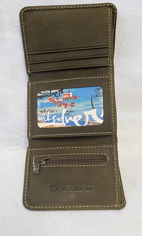 Photo 3 of QUICKSILVER MEN'S TRI-FOLD LEATHER WALLET 