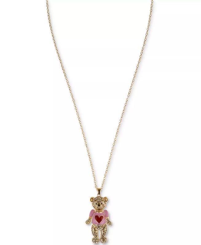 Photo 1 of VALENTINE DAY  Pavé & Epoxy Love Bear Pendant, Created for Macy's