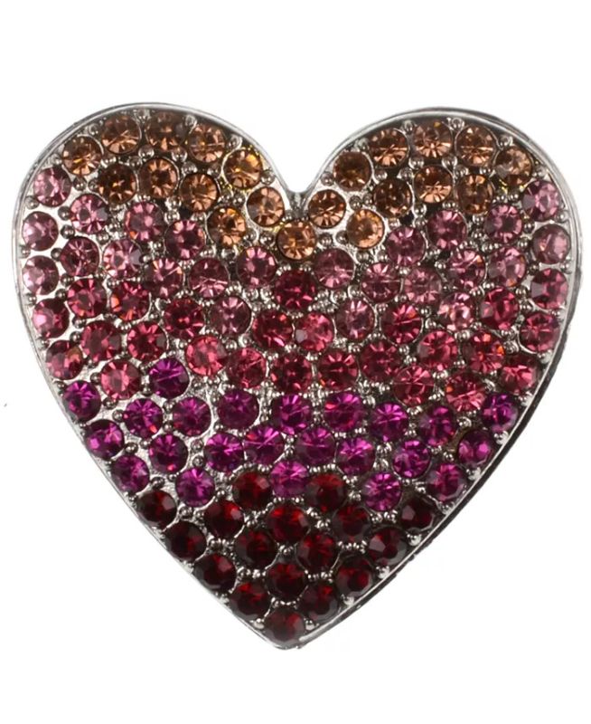 Photo 1 of Valentine day Ombre Stone Heart Pin, Created for Macy's