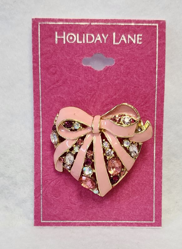 Photo 1 of VALENTINE DAY Gold-Tone Pavé Heart Pin, Created for Macy's