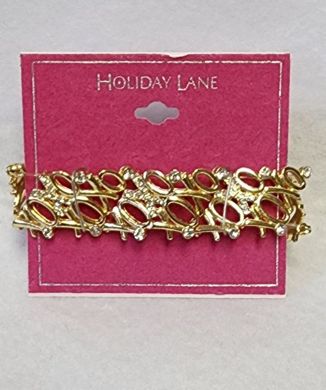 Photo 1 of HOLIDAY LANE GOLD TONE STRETCH XOXO BRACELET