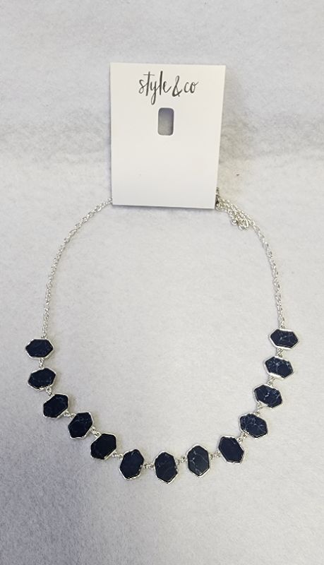 Photo 1 of STYLE & CO SILVER/ BLUE TONE NECKLACE