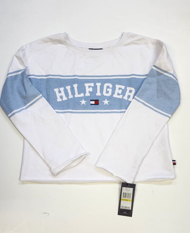 Photo 1 of SIZE GIRLS M (8-10) TOMMY HILFIGER LONG SLEEVE CROPPED PULLOVER