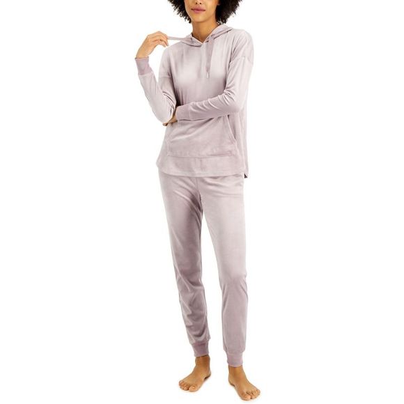 Photo 1 of SIZE XS Alfani Intimate Women's  Velour Hoodie And Pants Pajama / Lounge Set 