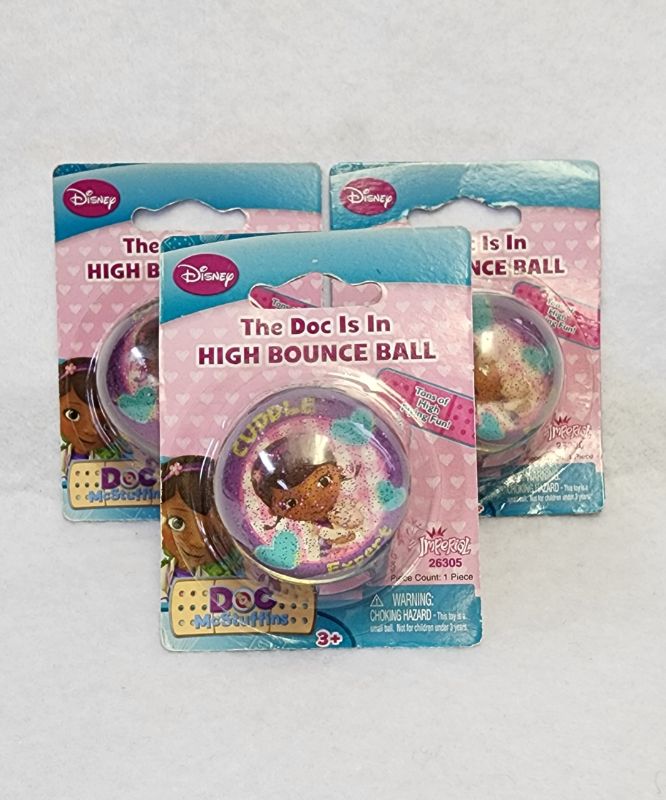 Photo 1 of DOC McSTUFFINS HIGH BOUNCE BALL PACK 0F 3