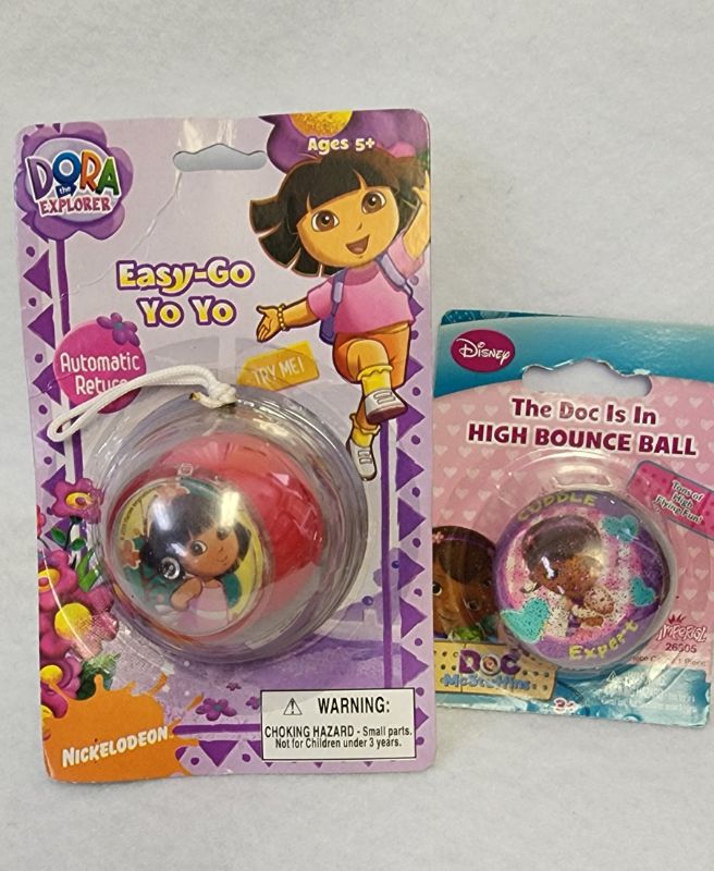 Photo 1 of DORA THE EXPLORER EASY-GO-YO YO AND DOC McSTUFFINS BOUNCE BALL