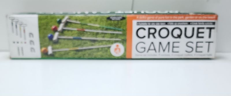 Photo 1 of CROQUET GAME SET (4 PLAYERS)
INCLUDES 9 WICKETS 4 CROQUET MALLETS AND 4 BALLS- 