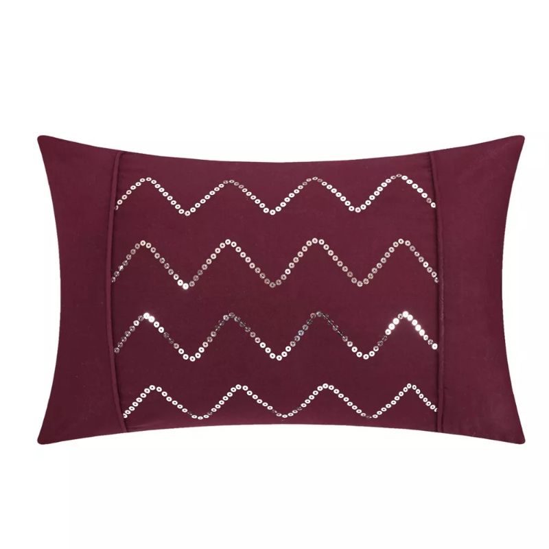 Photo 5 of KING SIZE Chic Home Hannah 10-Pc. Comforter Set Collection - Burgundy
Includes: comforter, 2 pillow shams, 2 decorative pillows, 1 breakfast pillow, 4pc sheet set